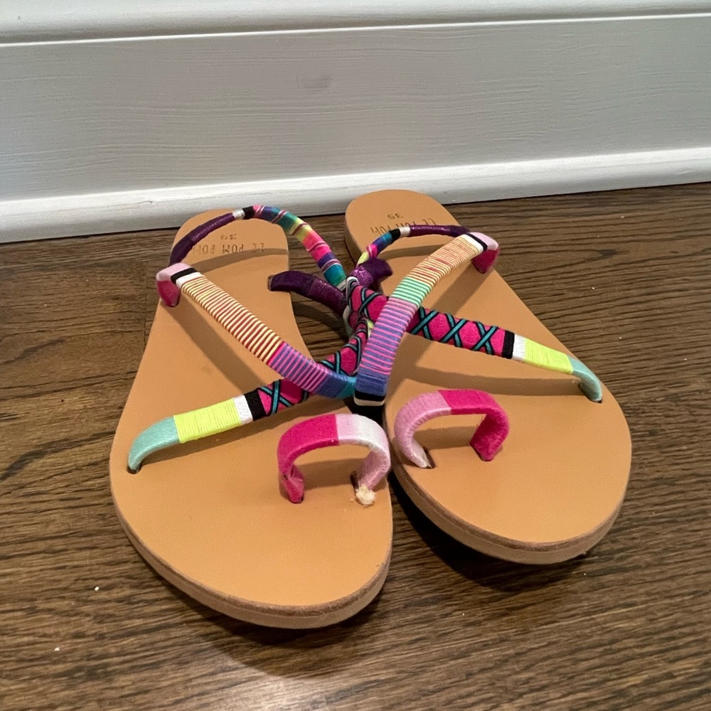 Le Pom Pom penny crossover sandals